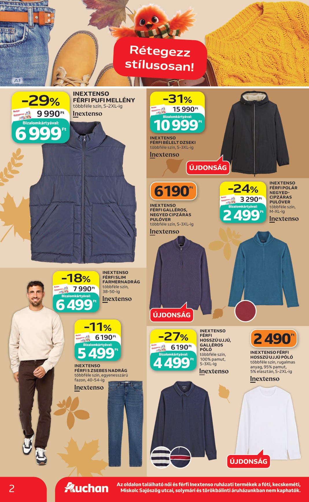 auchan - Aktuális Auchan - Őszi ruha ajánlataink szórólap érvényes csütörtöktől 2026.10.01.-től szerdától 2026.10.21.-ig - page: 2