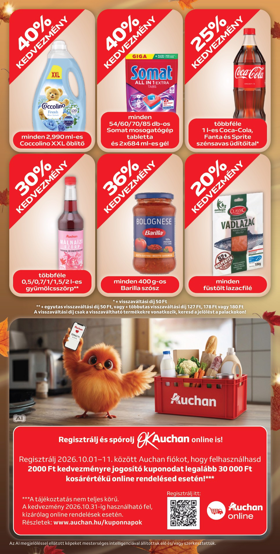 auchan - Aktuális Auchan - Őszi kuponnapok szórólap érvényes csütörtöktől 2026.10.01.-től vasárnaptól 2026.10.11.-ig - page: 12