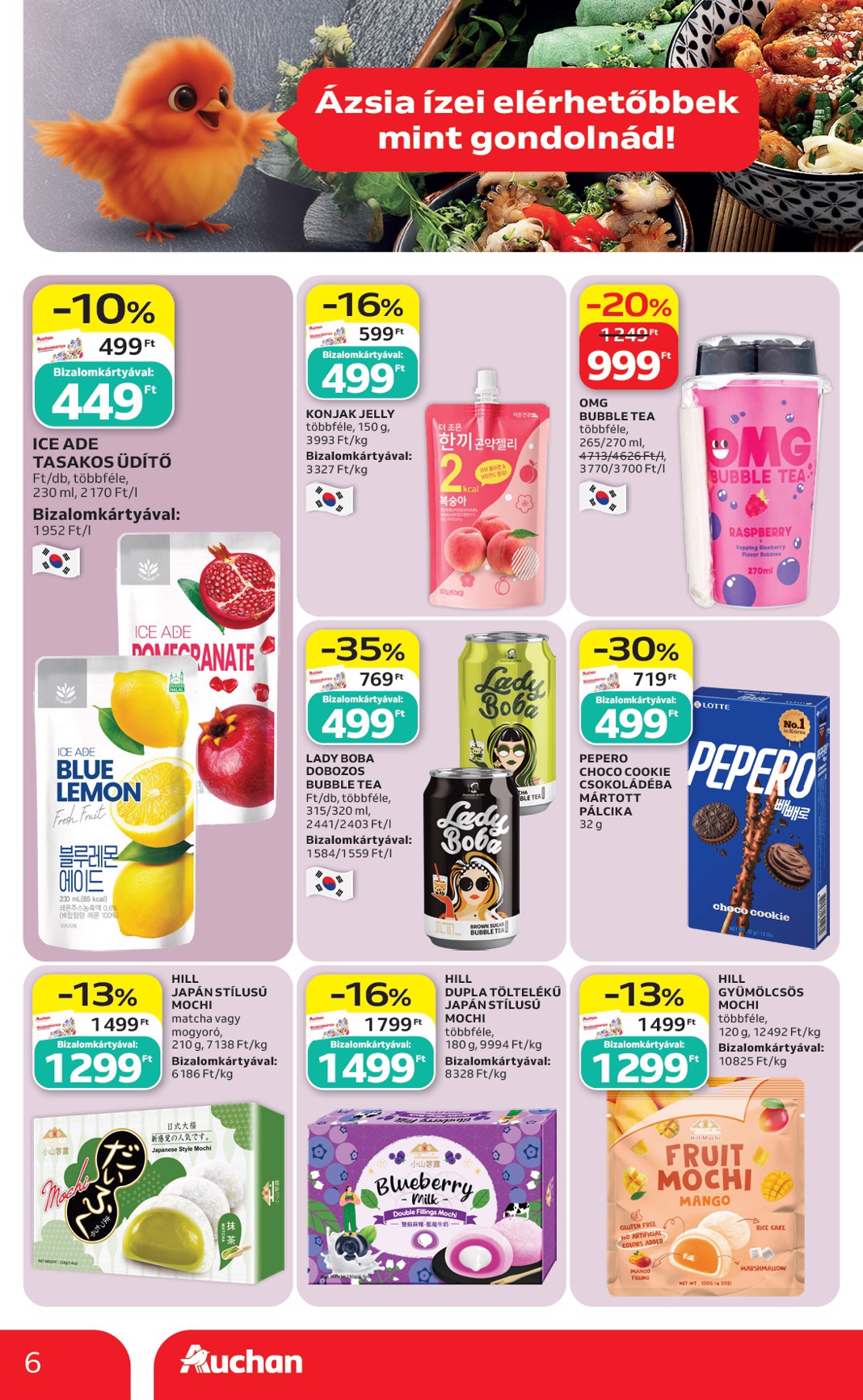 auchan - Aktuális Auchan - Ázsiai ajánlataink szórólap érvényes csütörtöktől 2026.10.08.-től szerdától 2026.10.21.-ig - page: 6