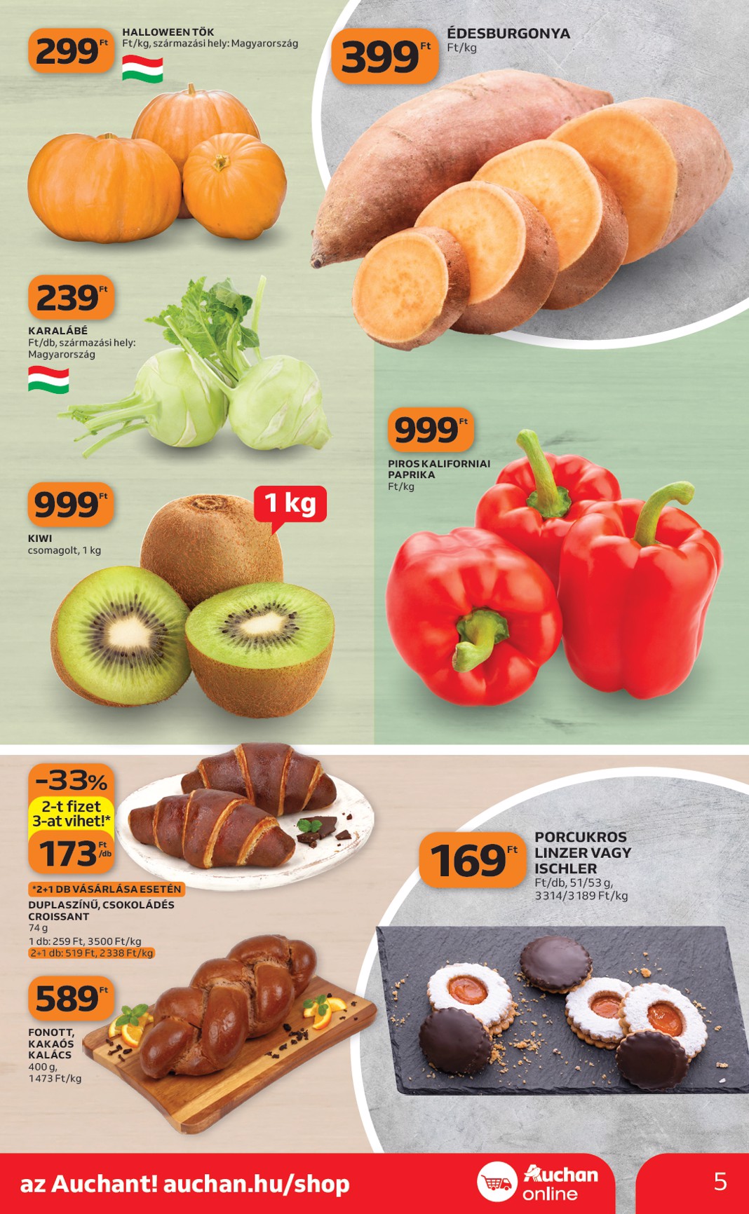auchan - Aktuális Auchan szupermarket szórólap érvényes csütörtöktől 2026.10.08.-től szerdától 2026.10.14.-ig - page: 5