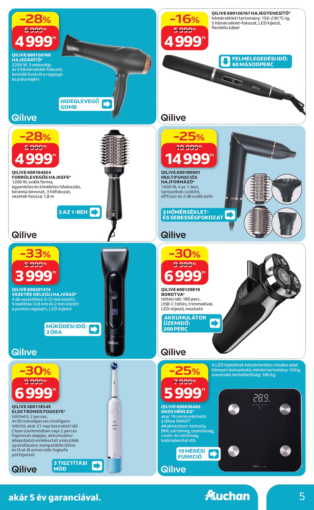 auchan - Aktuális Auchan - Qilive ajánlataink szórólap érvényes csütörtöktől 2026.10.08.-től szerdától 2026.10.28.-ig - page: 5