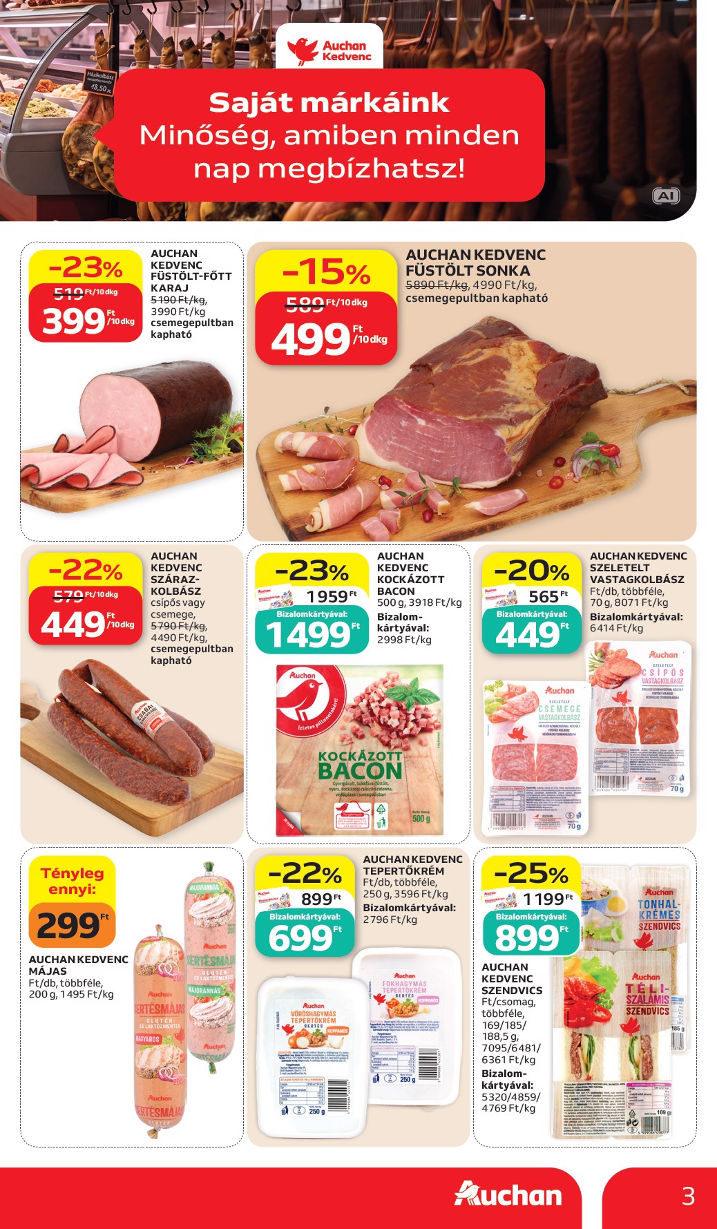 auchan - A jövőbeli Auchan Hipermarket - Sajátmárkás ajánlataink akciós újság csütörtöktől 2026.10.15.-tól szerdától 2026.10.28.-ig érvényes. - page: 3