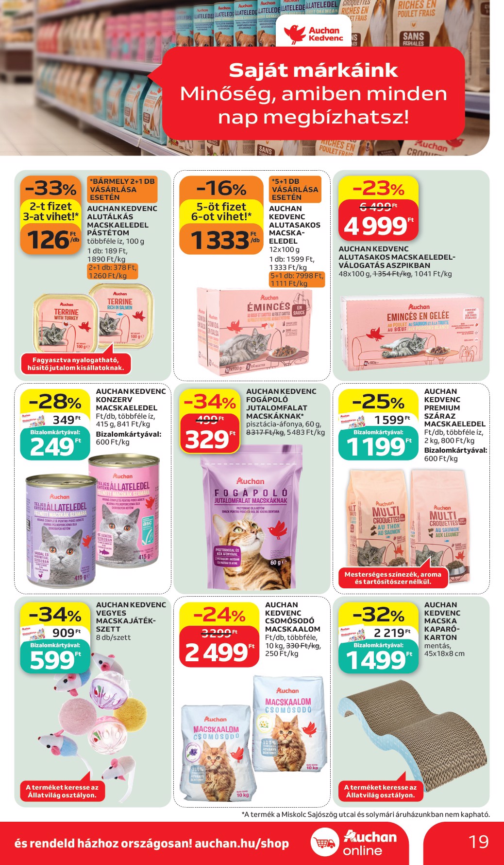 auchan - A jövőbeli Auchan Hipermarket - Sajátmárkás ajánlataink akciós újság csütörtöktől 2026.10.15.-tól szerdától 2026.10.28.-ig érvényes. - page: 19