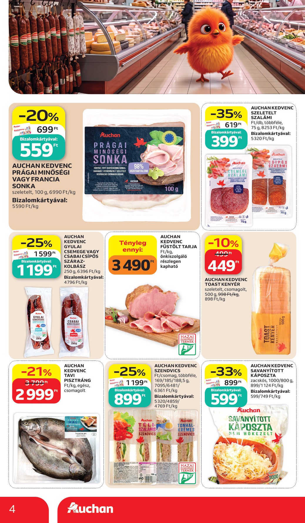 auchan - A jövőbeli Auchan Hipermarket - Sajátmárkás ajánlataink akciós újság csütörtöktől 2026.10.15.-tól szerdától 2026.10.28.-ig érvényes. - page: 4