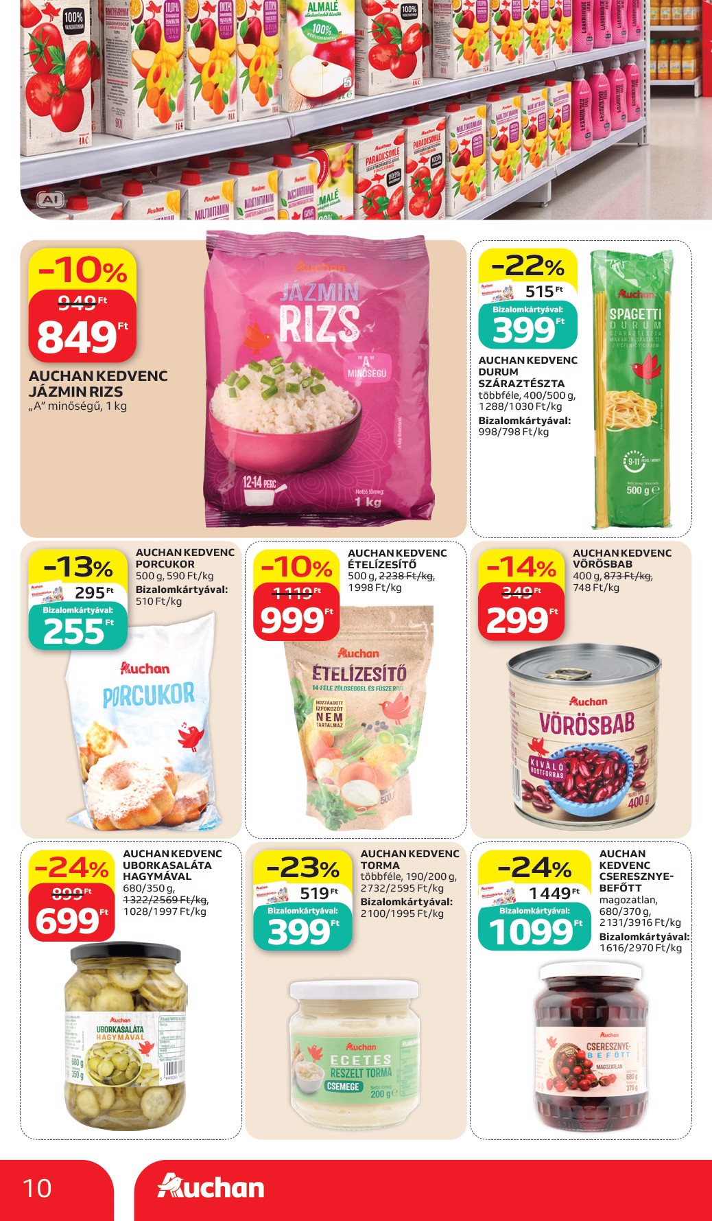 auchan - A jövőbeli Auchan Hipermarket - Sajátmárkás ajánlataink akciós újság csütörtöktől 2026.10.15.-tól szerdától 2026.10.28.-ig érvényes. - page: 10
