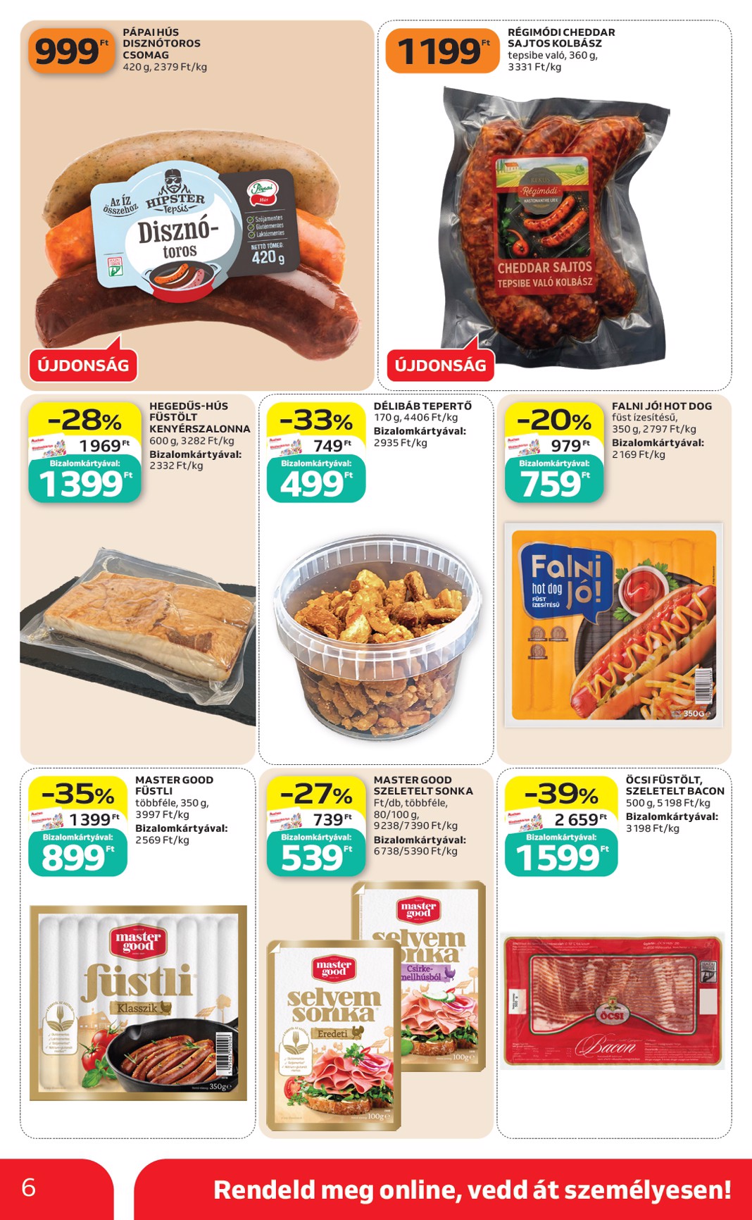 auchan - A jövőbeli Auchan szupermarket akciós újság csütörtöktől 2026.10.15.-tól szerdától 2026.10.21.-ig érvényes. - page: 6