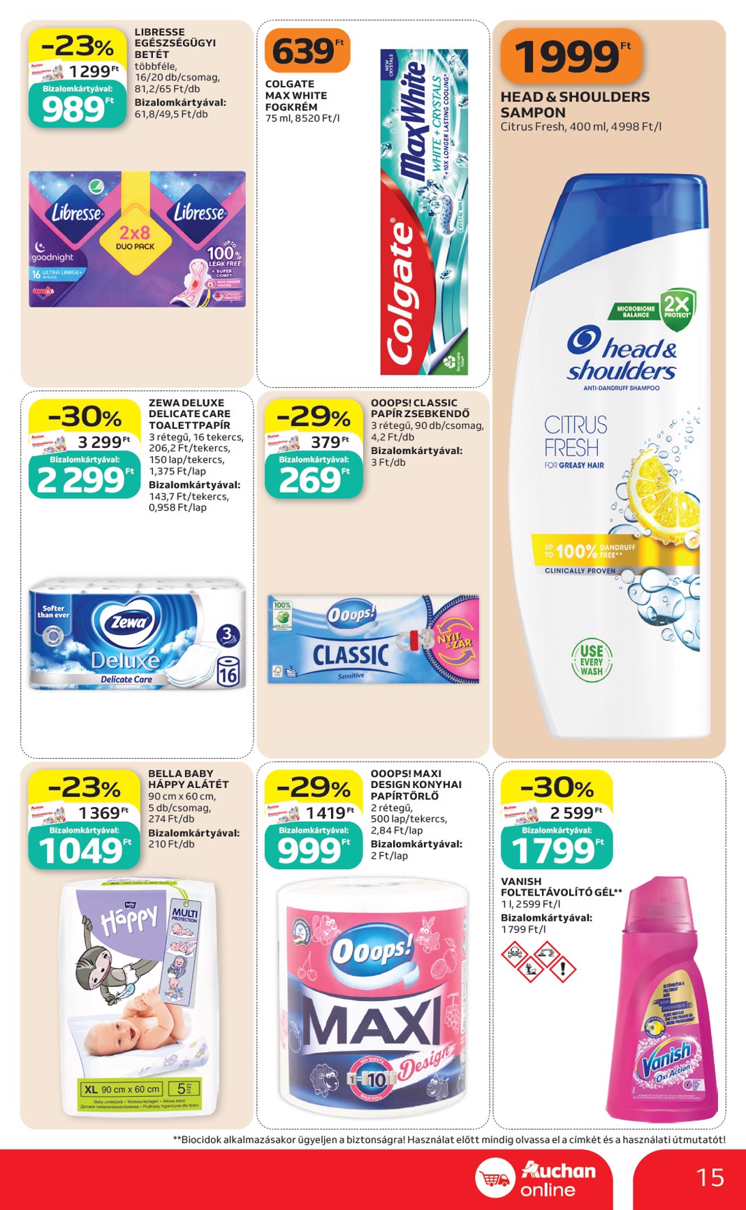 auchan - A jövőbeli Auchan szupermarket akciós újság csütörtöktől 2026.10.15.-tól szerdától 2026.10.21.-ig érvényes. - page: 15