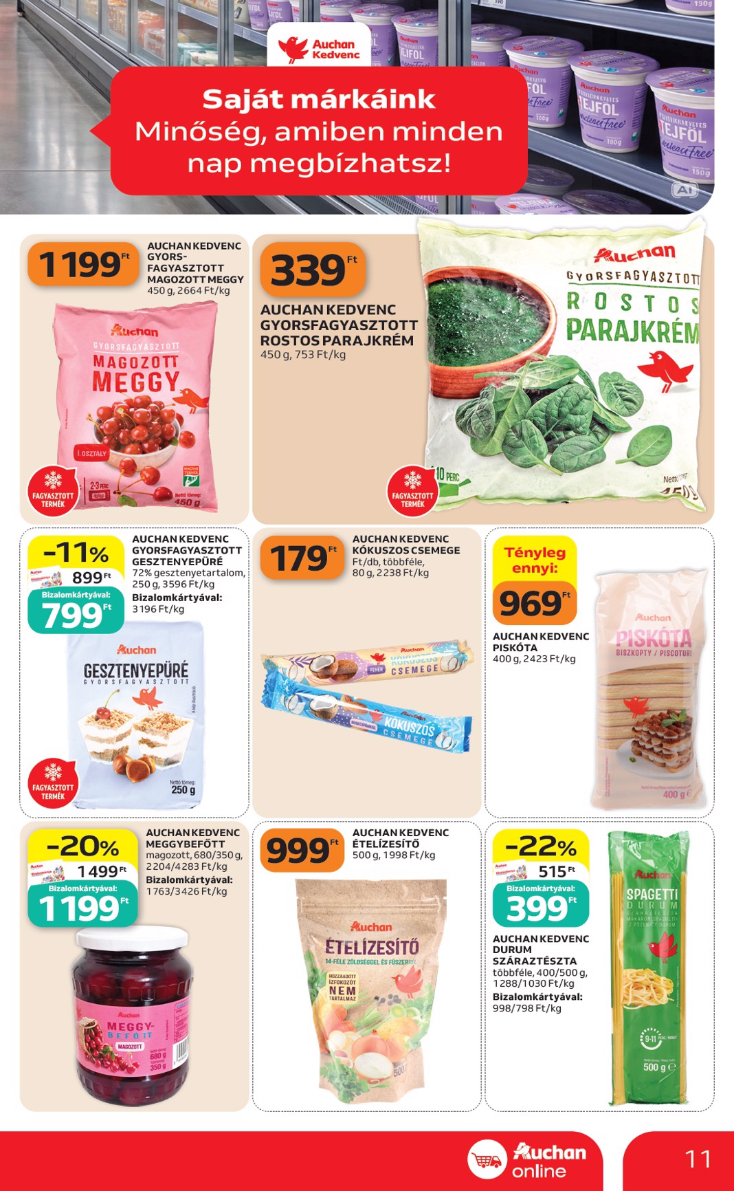 auchan - A jövőbeli Auchan szupermarket akciós újság csütörtöktől 2026.10.15.-tól szerdától 2026.10.21.-ig érvényes. - page: 11