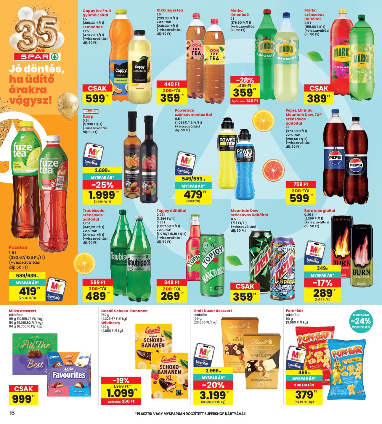 spar - INTERSPAR hirdetmény a következő hétre csütörtöktől 2026.10.08.-tól szerdától 2026.10.14.-ig - page: 16