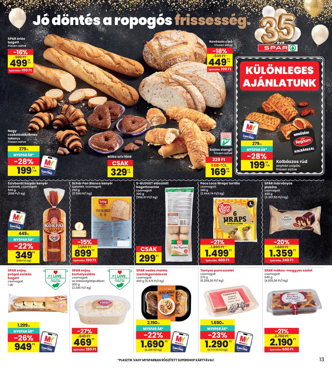 spar - INTERSPAR hirdetmény a következő hétre csütörtöktől 2026.10.08.-tól szerdától 2026.10.14.-ig - page: 13