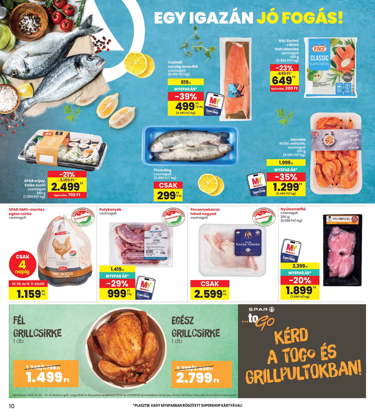spar - INTERSPAR hirdetmény a következő hétre csütörtöktől 2026.10.08.-tól szerdától 2026.10.14.-ig - page: 10