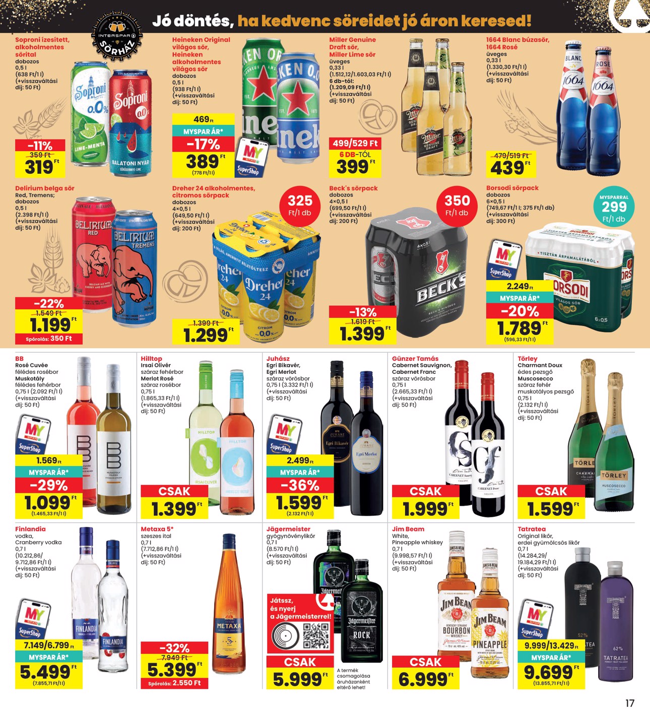 spar - INTERSPAR hirdetmény a következő hétre csütörtöktől 2026.10.08.-tól szerdától 2026.10.14.-ig - page: 17