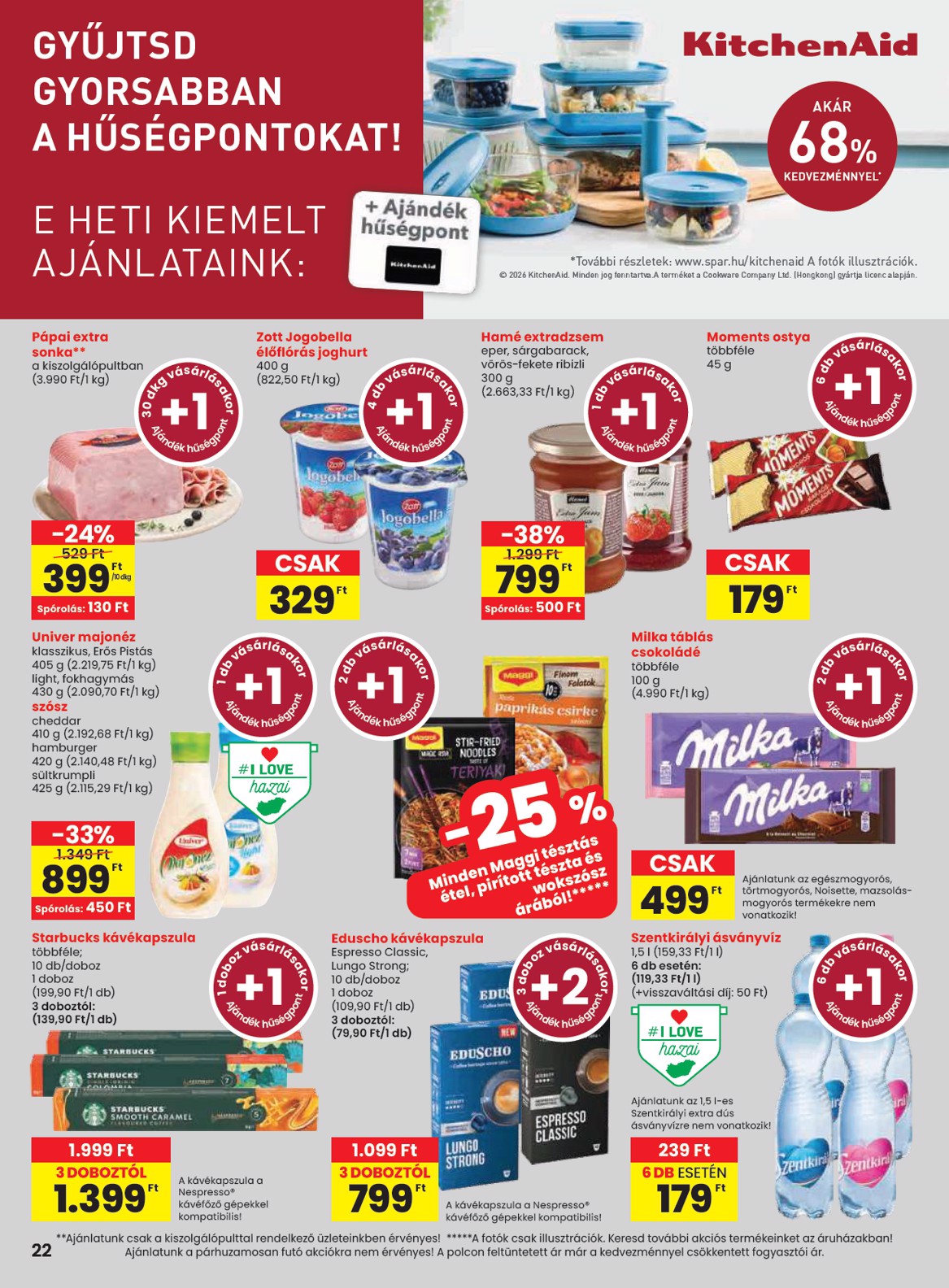 spar - SPAR hirdetmény a következő hétre csütörtöktől 2026.10.08.-tól szerdától 2026.10.14.-ig - page: 22