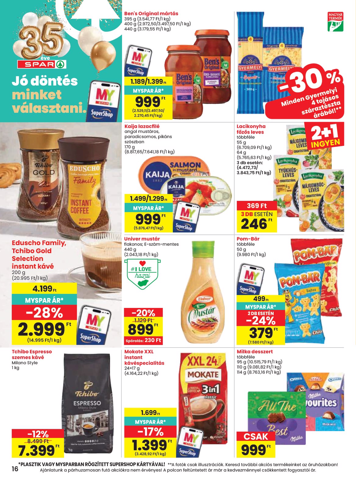 spar - SPAR hirdetmény a következő hétre csütörtöktől 2026.10.08.-tól szerdától 2026.10.14.-ig - page: 16