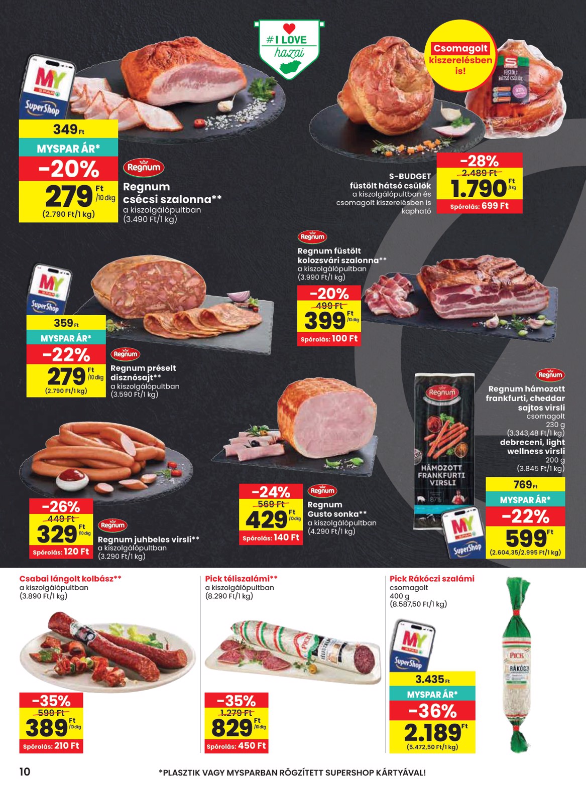 spar - SPAR hirdetmény a következő hétre csütörtöktől 2026.10.08.-tól szerdától 2026.10.14.-ig - page: 10