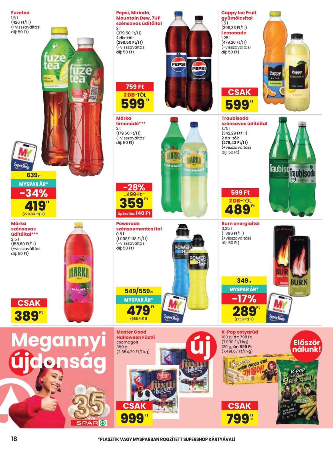 spar - SPAR hirdetmény a következő hétre csütörtöktől 2026.10.08.-tól szerdától 2026.10.14.-ig - page: 18