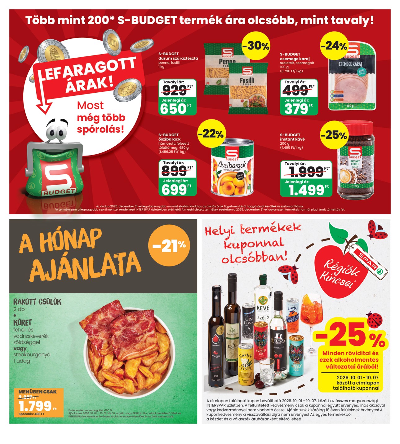 spar - Aktuális INTERSPAR szórólap érvényes csütörtöktől 2026.10.01.-től szerdától 2026.10.07.-ig - page: 45