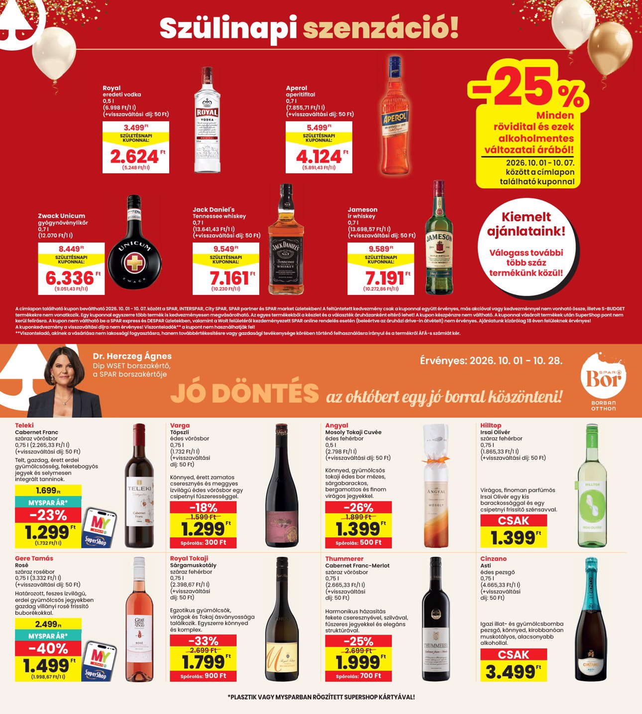 spar - Aktuális INTERSPAR szórólap érvényes csütörtöktől 2026.10.01.-től szerdától 2026.10.07.-ig - page: 29