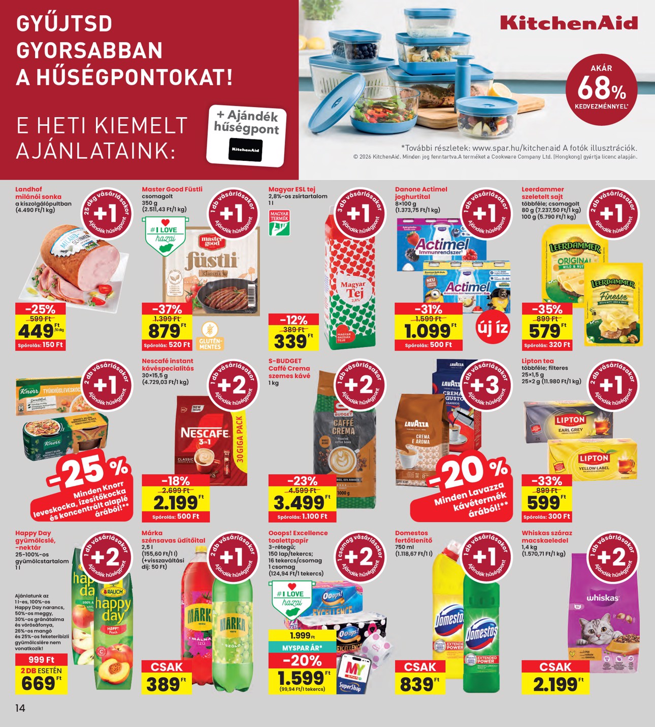 spar - INTERSPAR hirdetmény a következő hétre csütörtöktől 2026.10.15.-tól szerdától 2026.10.21.-ig - page: 14