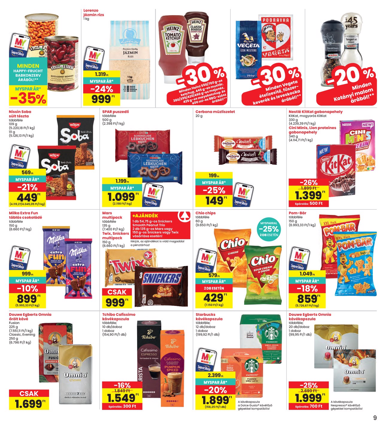 spar - INTERSPAR hirdetmény a következő hétre csütörtöktől 2026.10.15.-tól szerdától 2026.10.21.-ig - page: 9