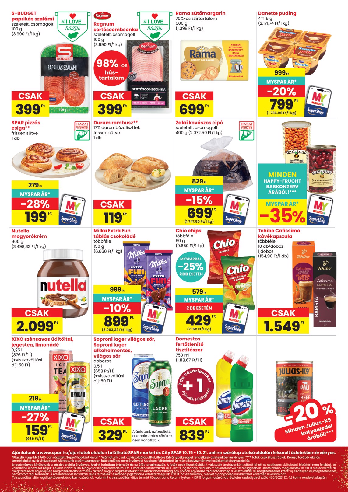 spar - SPAR - Market, City hirdetmény a következő hétre csütörtöktől 2026.10.15.-tól szerdától 2026.10.21.-ig - page: 2