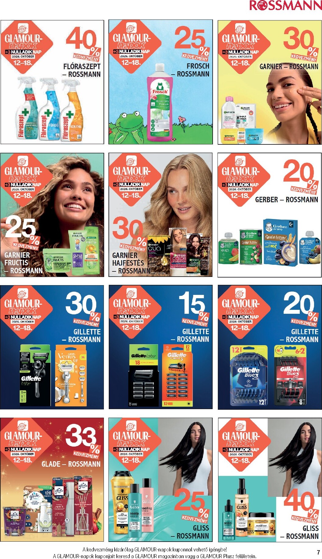 rossmann - Rossmann - Glamour-napok hirdetmény a következő hétre hétfőtől 2026.10.12.-tól vasárnaptól 2026.10.18.-ig - page: 7