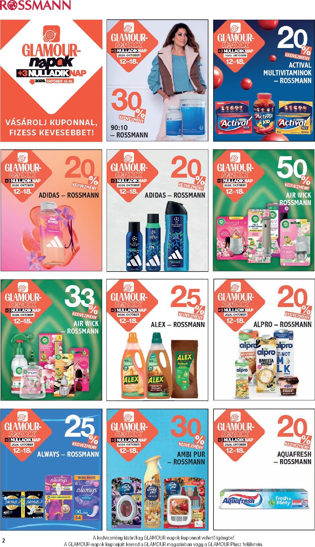 rossmann - Rossmann - Glamour-napok hirdetmény a következő hétre hétfőtől 2026.10.12.-tól vasárnaptól 2026.10.18.-ig - page: 2