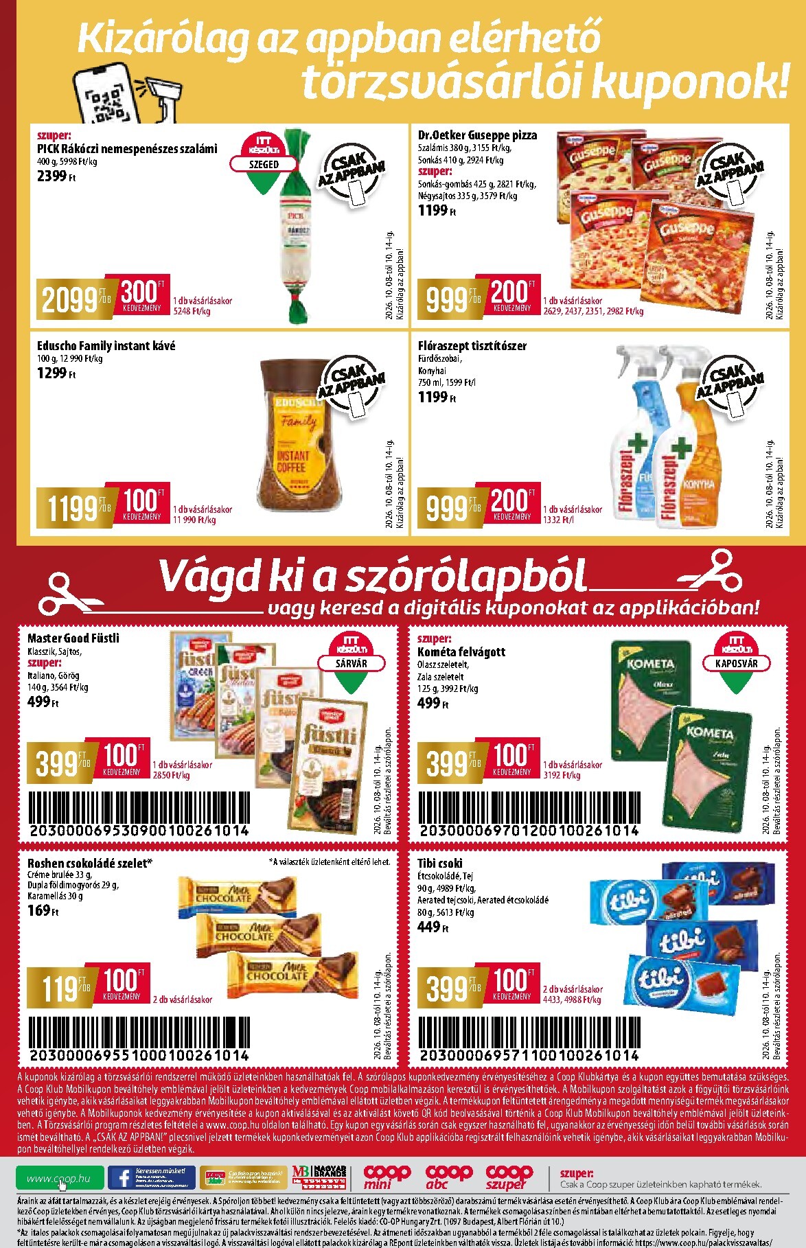 coop - A jövőbeli Coop - Tisza - Abc-Szuper akciós újság csütörtöktől 2026.10.08.-tól szerdától 2026.10.14.-ig érvényes. - page: 20