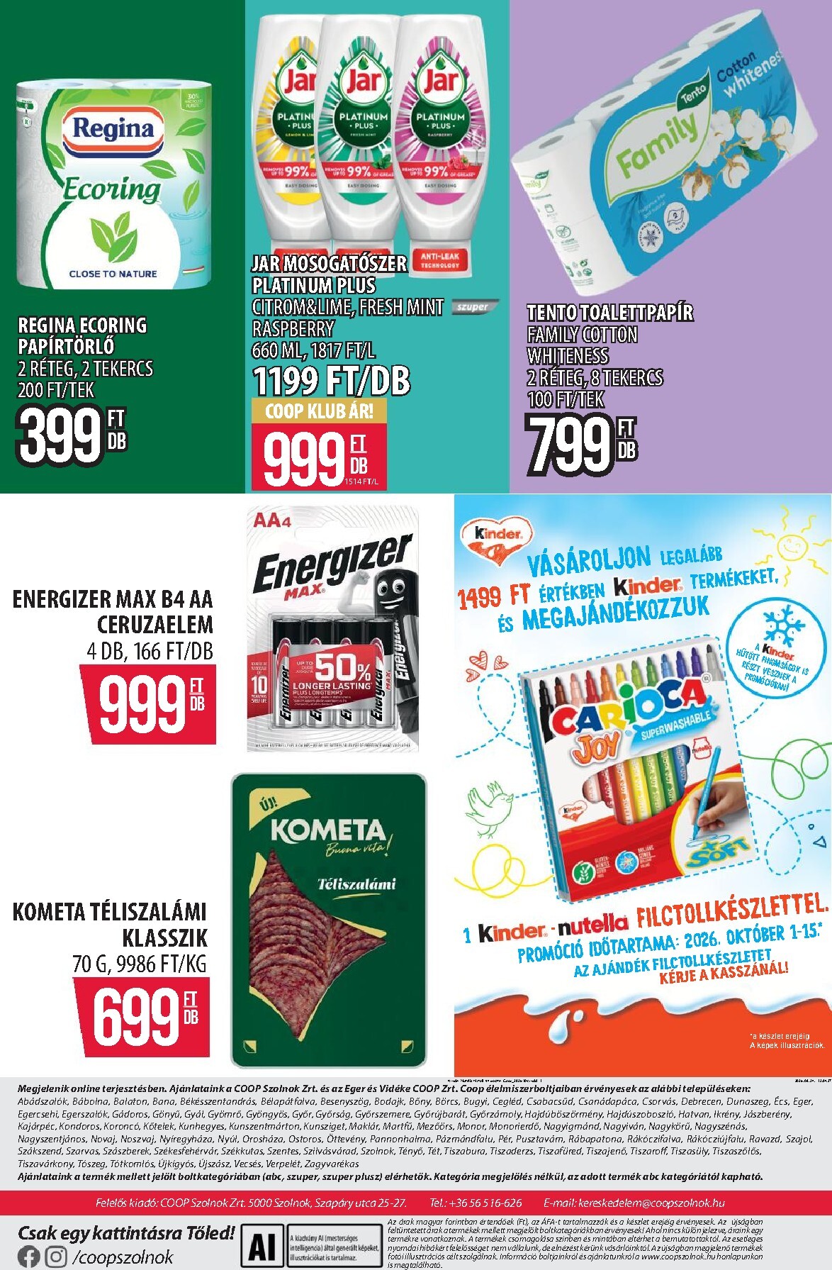 coop - Aktuális Coop - Szolnok/Eger és Vidéke szórólap érvényes csütörtöktől 2026.10.08.-től szerdától 2026.10.14.-ig - page: 21