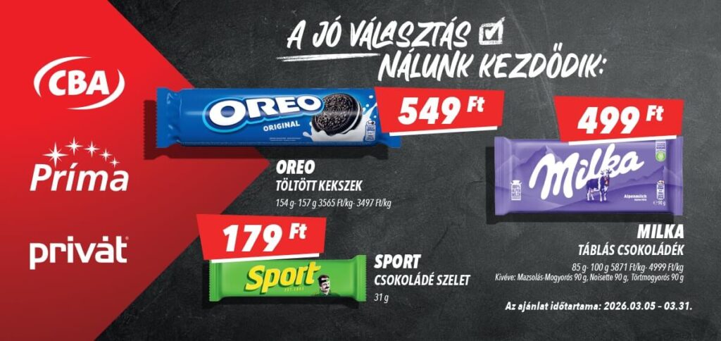 cba - CBA akciós újság, érvényes 2026.03.05. - 2026.03.31.