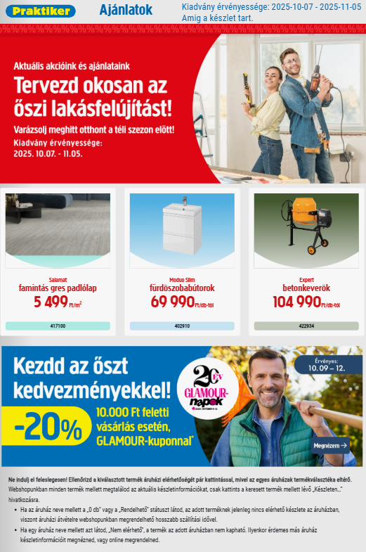 praktiker - Praktiker akciós újság, érvényes 10.07. - 11.05.