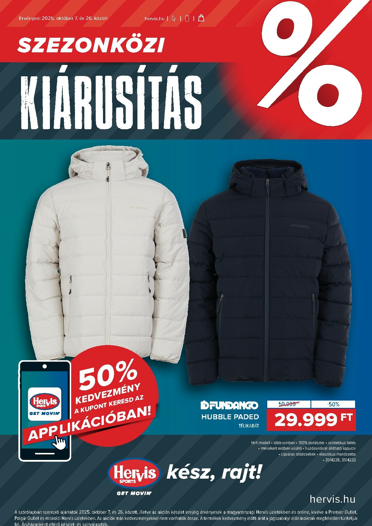 hervis - Hervis akciós újság, érvényes 10.07. - 10.26.