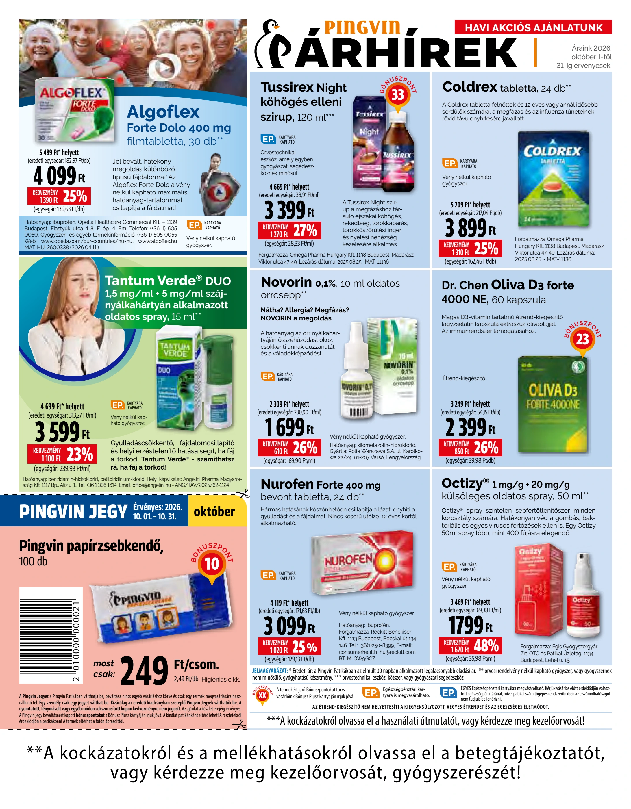 pingvin-patika - Aktuális Pingvin Patika szórólap érvényes csütörtöktől 2026.10.01.-től szombattól 2026.10.31.-ig - page: 14
