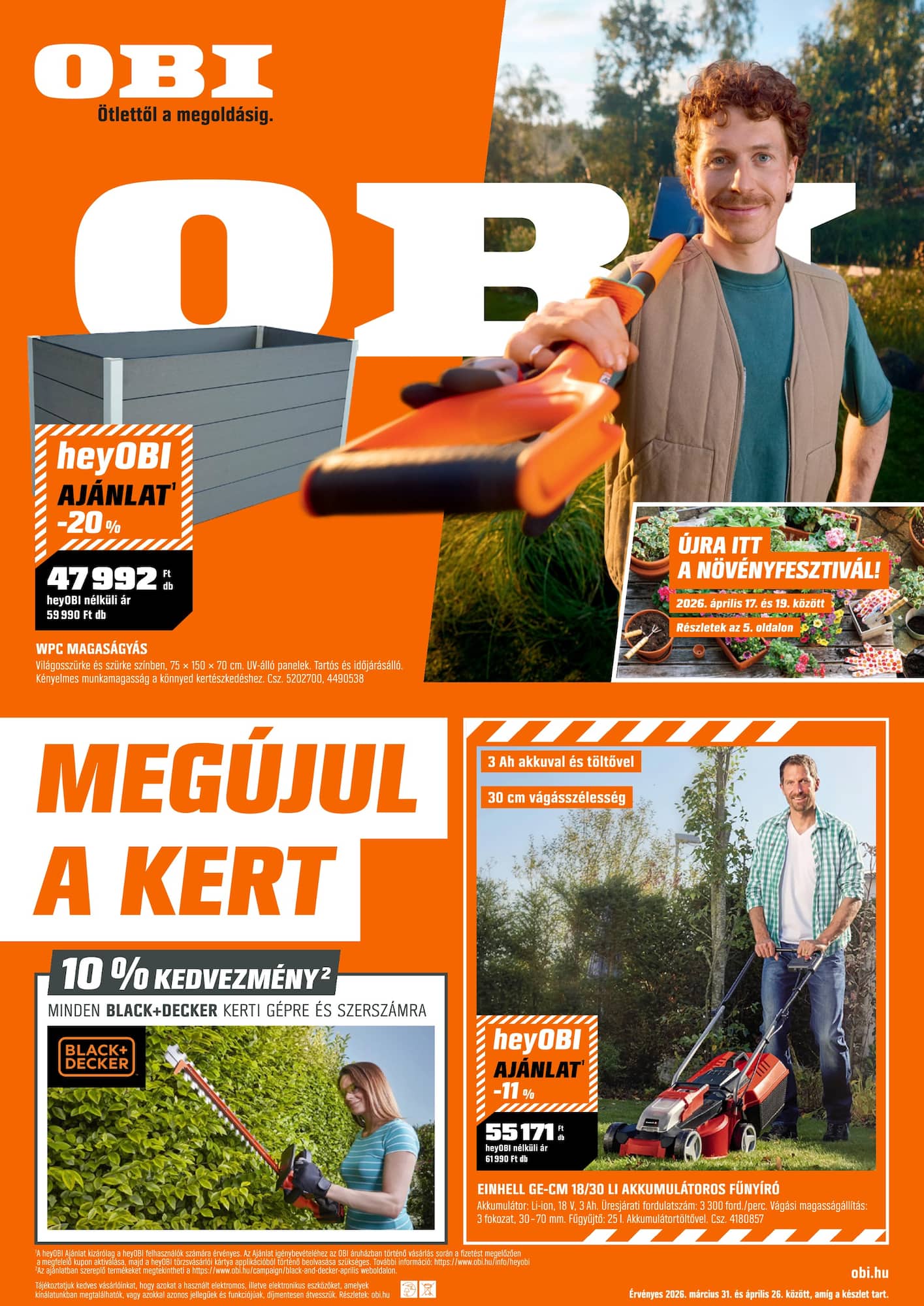 obi - OBI akciós újság, érvényes 2026.03.31. - 2026.04.26.