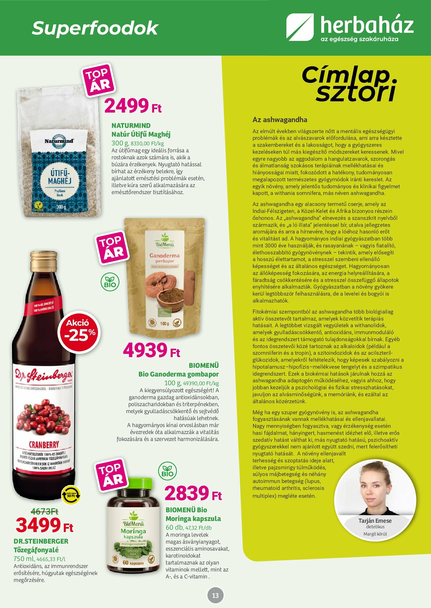 herbahaz - Herbaház akciós újság, érvényes 09.01. - 10.05. - page: 13