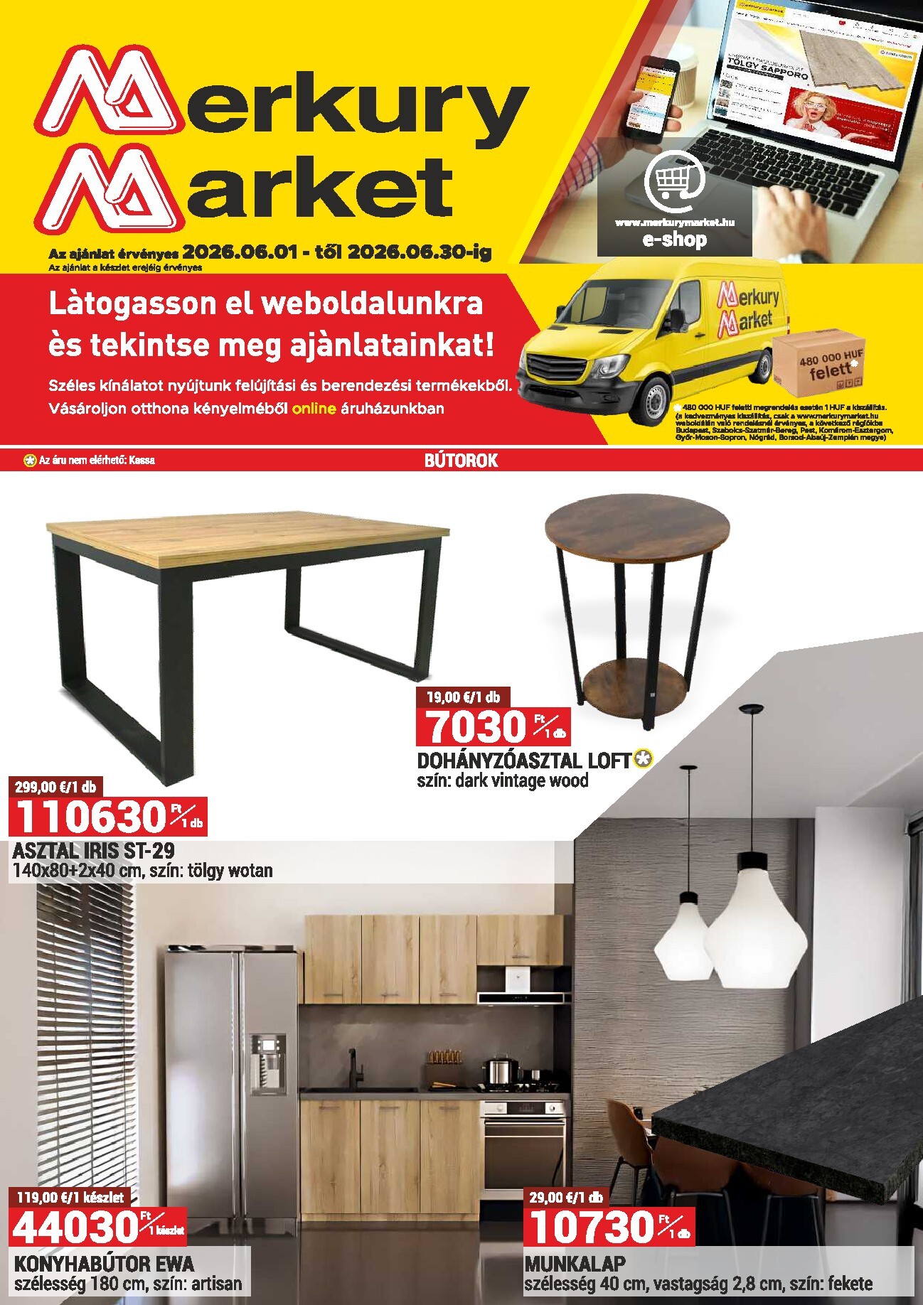 merkury-market - MerkuryMarket hirdetmény a következő hétre hétfőtől 2026.06.01.-tól keddtől 2026.06.30.-ig