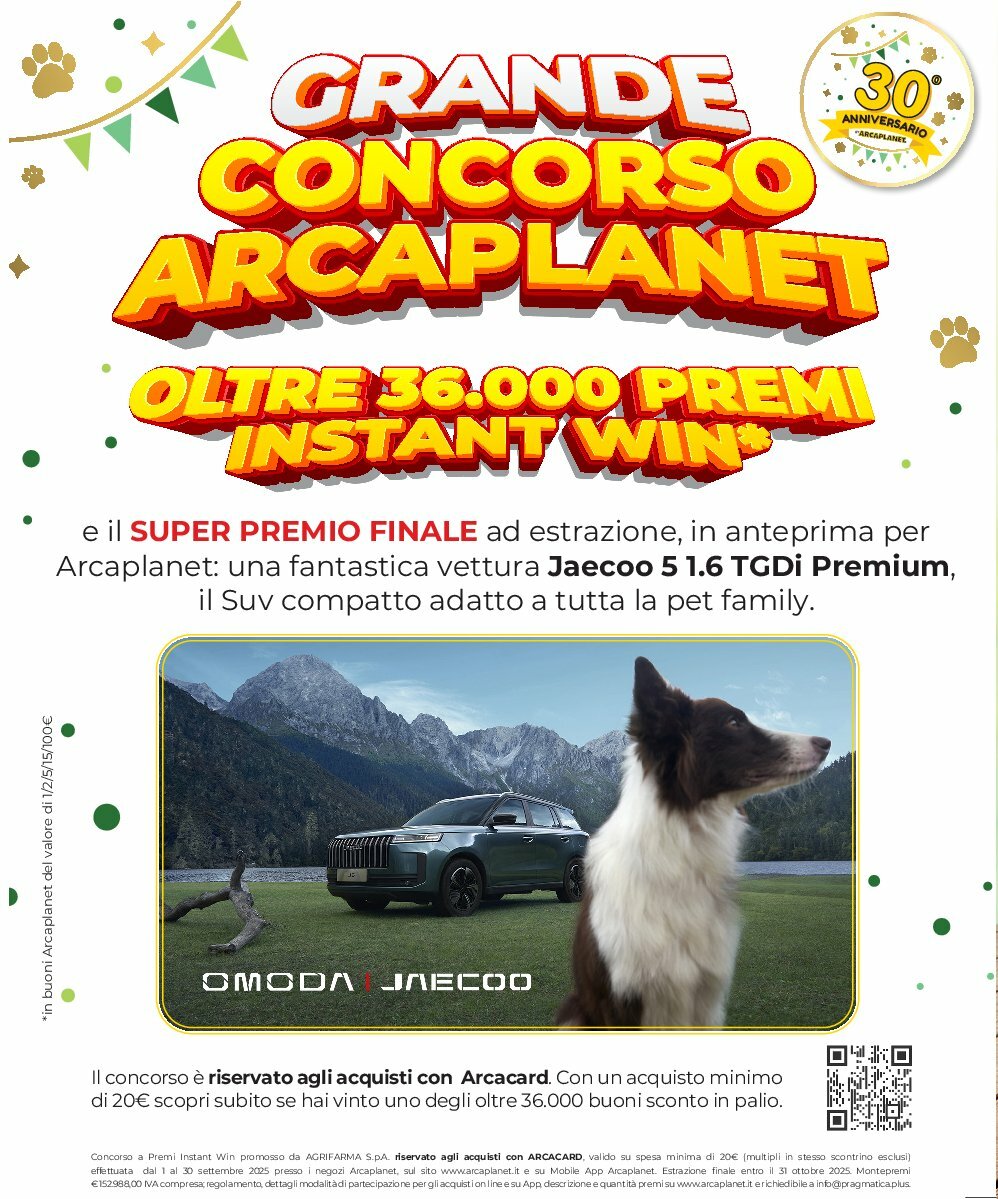 arcaplanet - Volantino Arcaplanet - Grande Concorso valido dal 01/09 al 14/09 - page: 4