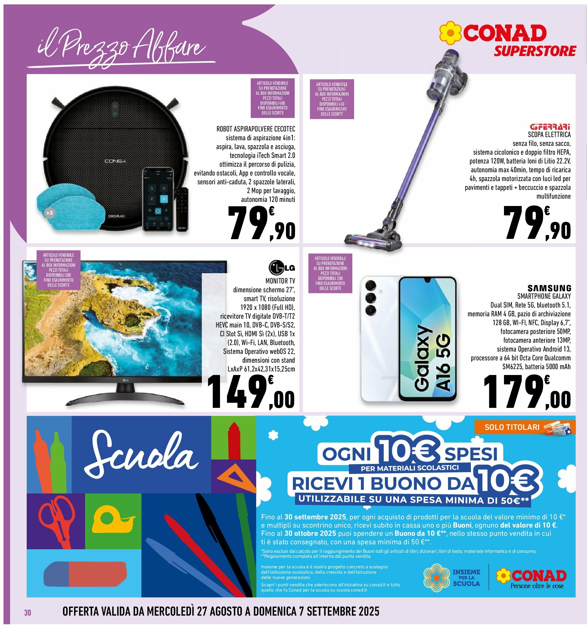 conad-superstore - Volantino Conad Superstore valido dal 27/08 al 07/09 - page: 30