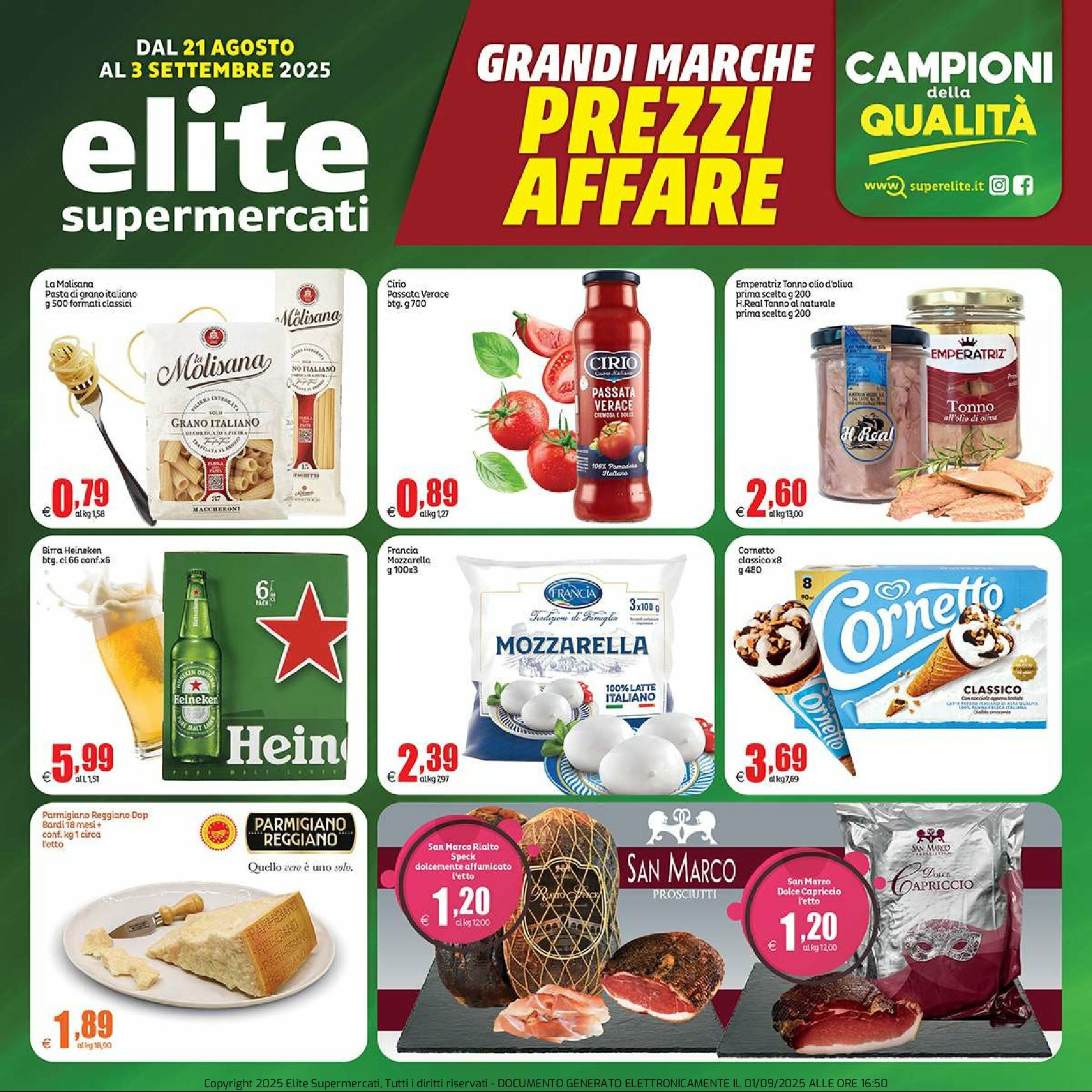 elite - Volantino Elite valido dal 21/08 al 03/09