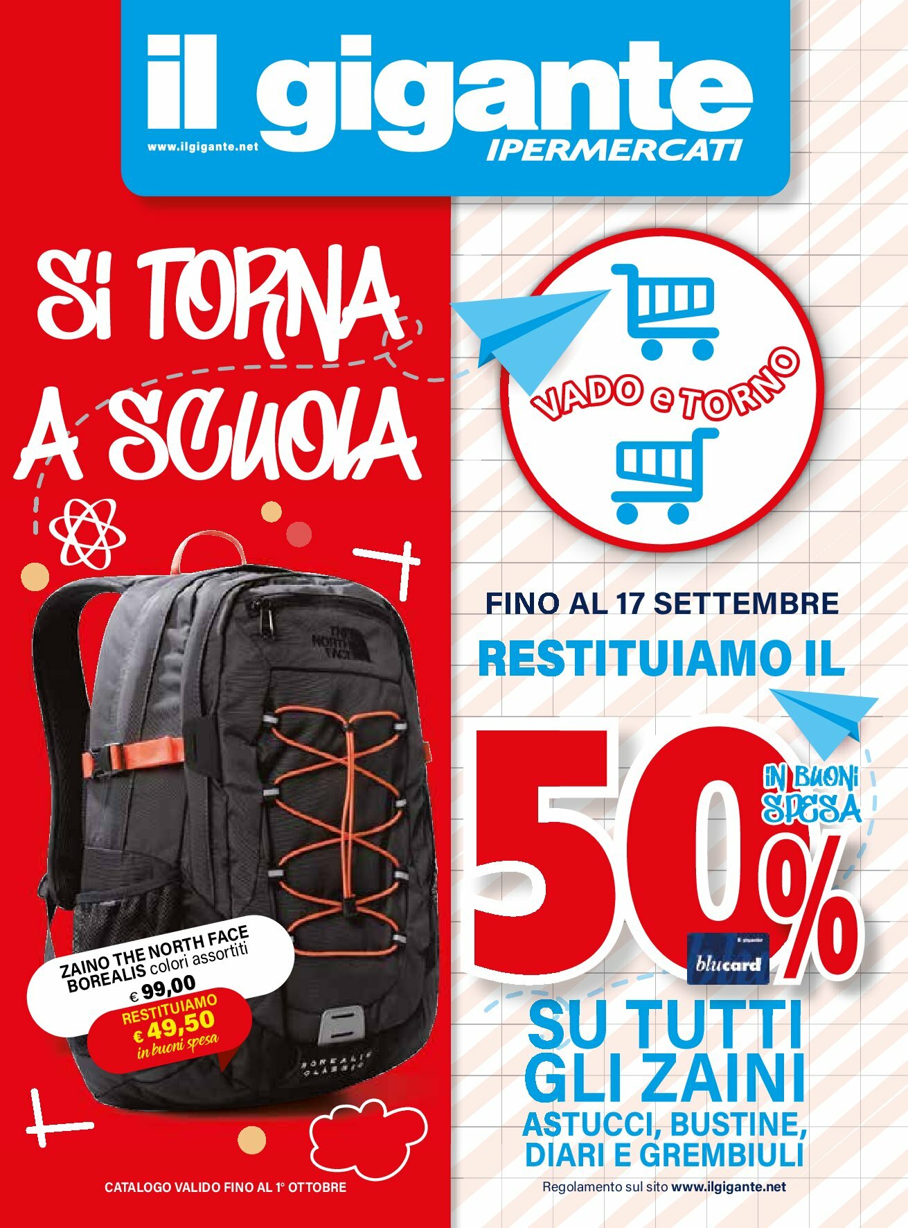 il-gigante - Volantino Il Gigante - Si torna a scuola valido dal 18/08 al 01/10