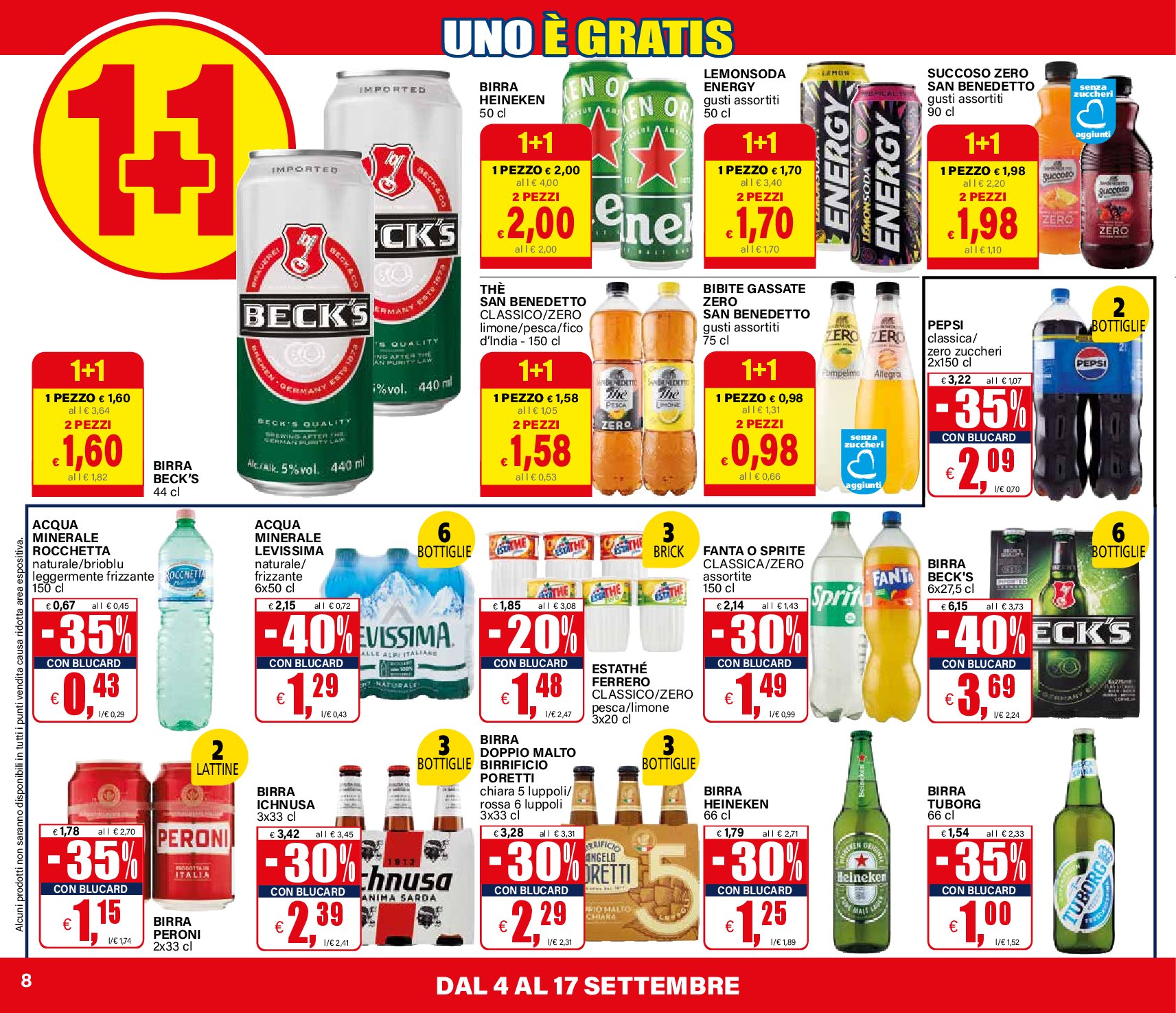 il-gigante - Volantino Il Gigante - 1+1 Uno è Gratis valido dal 04/09 al 17/09 - page: 8
