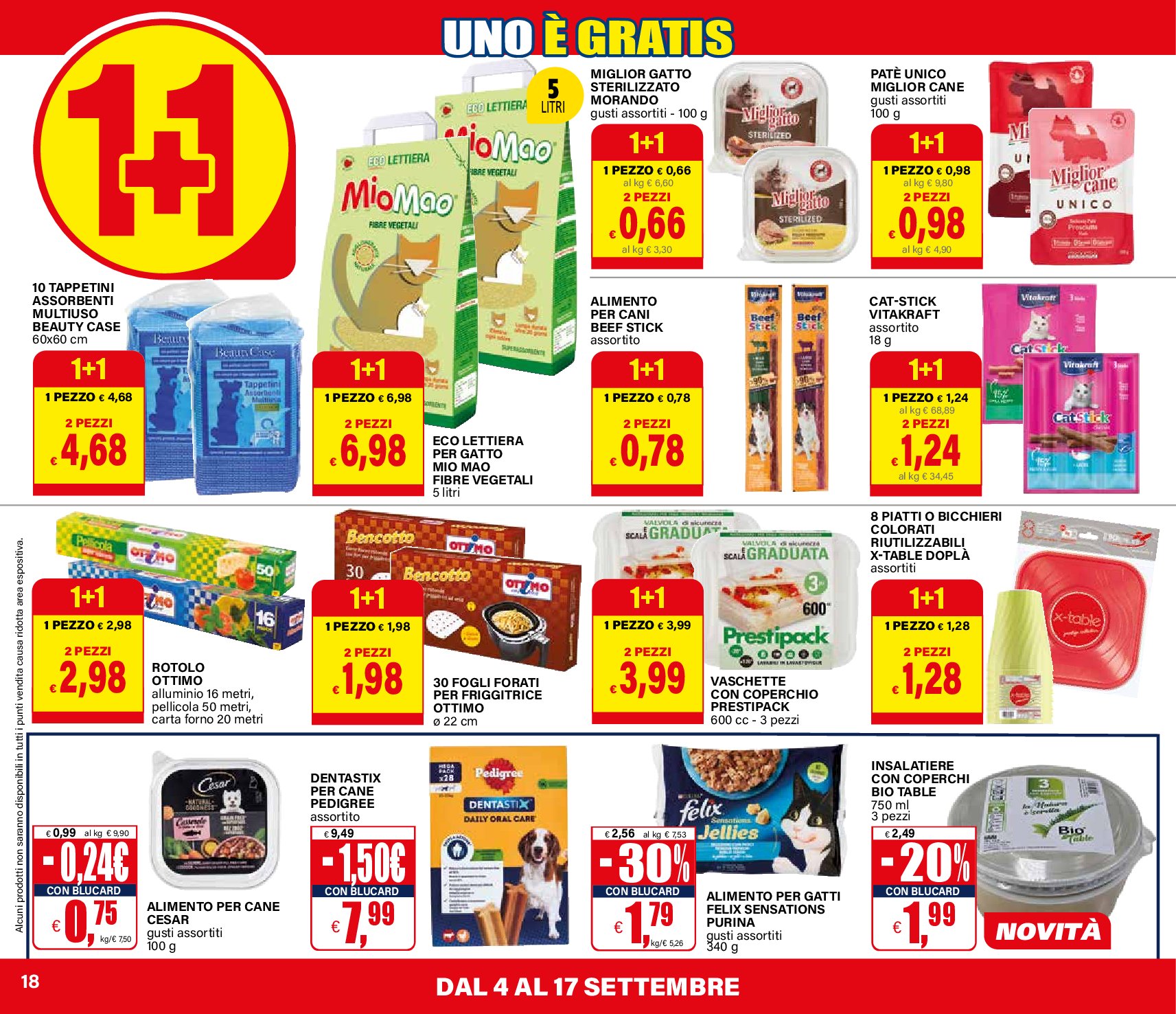 il-gigante - Volantino Il Gigante - 1+1 Uno è Gratis valido dal 04/09 al 17/09 - page: 18