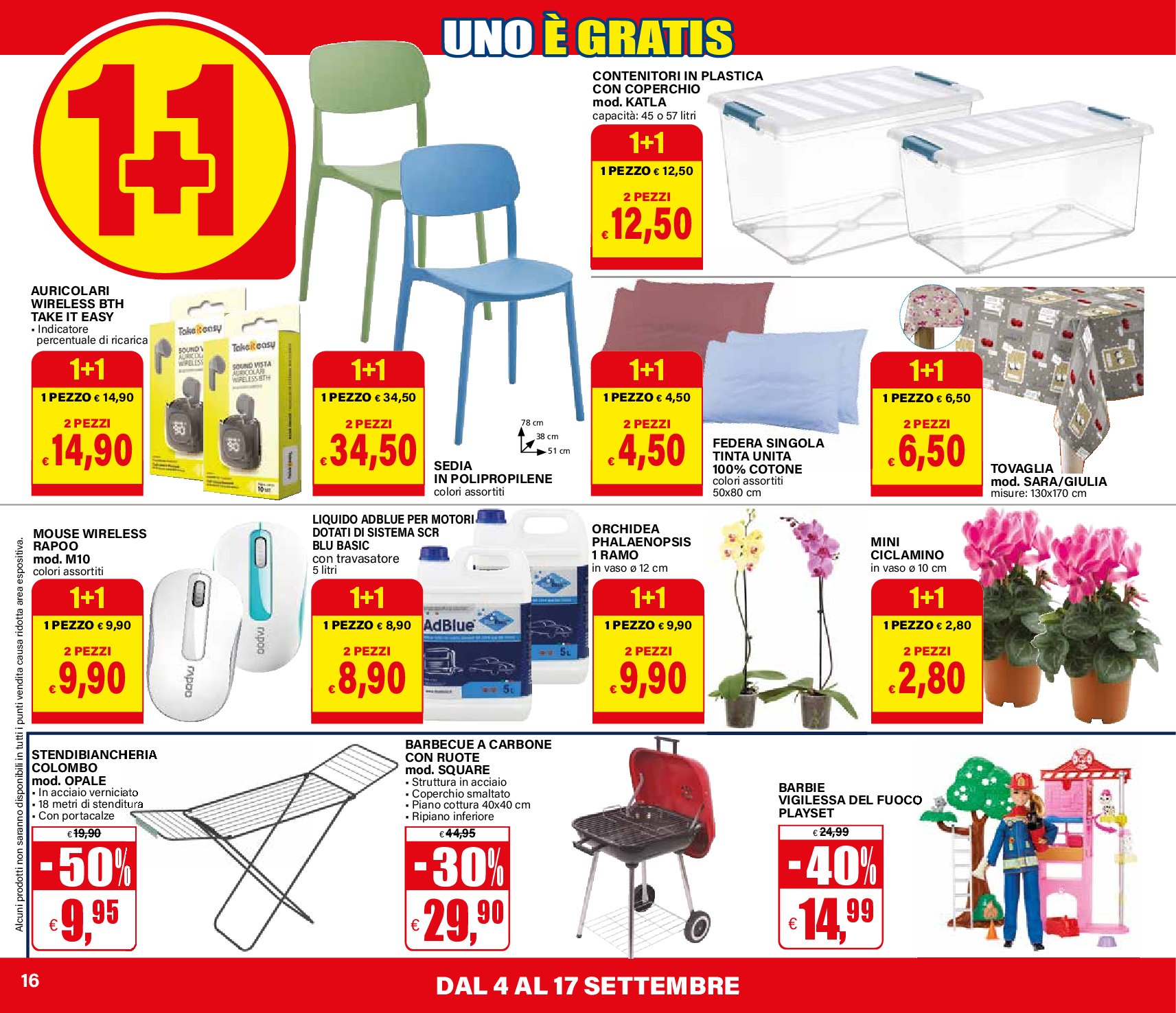 il-gigante - Volantino Il Gigante - 1+1 Uno è Gratis valido dal 04/09 al 17/09 - page: 16
