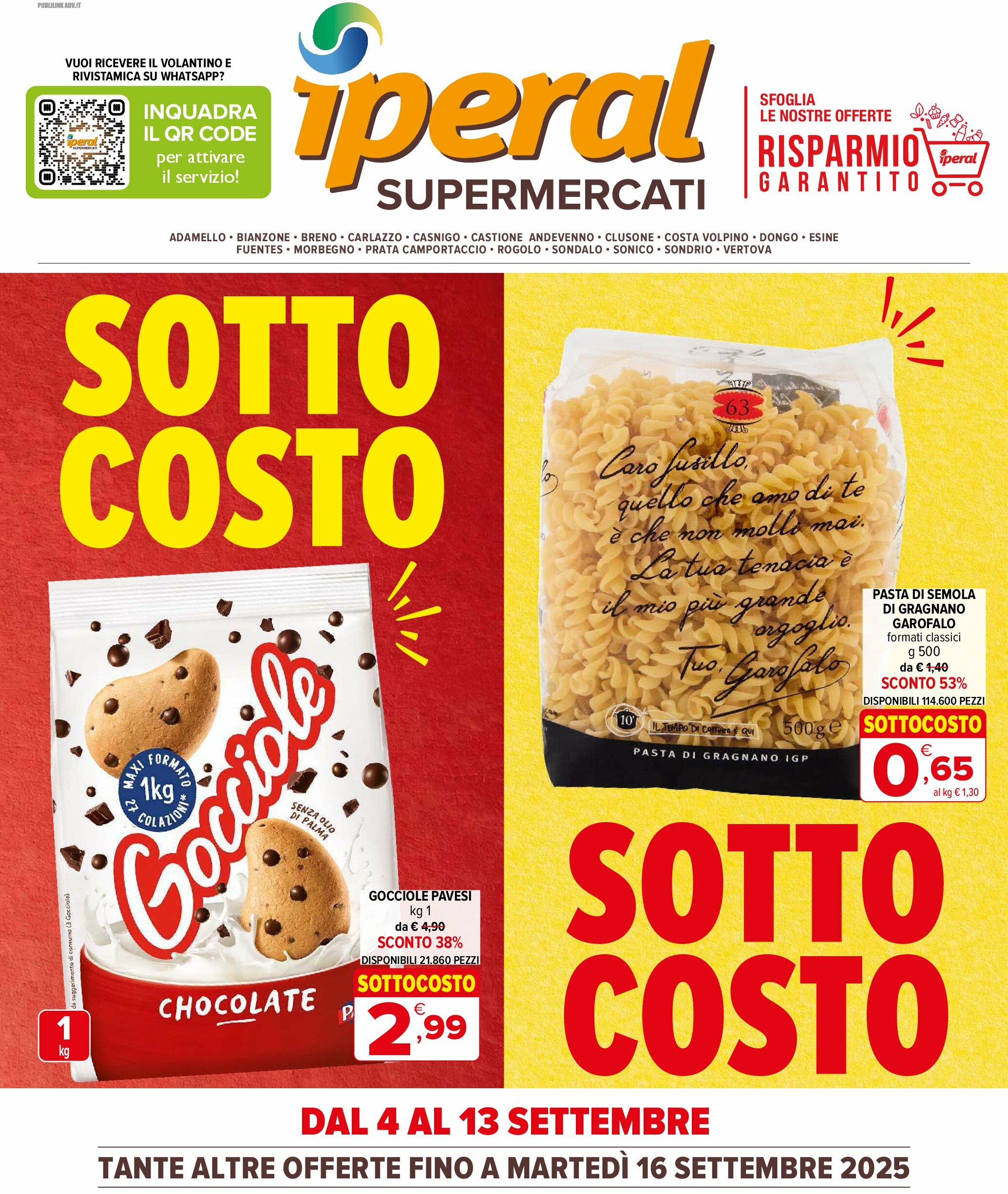 iperal - Volantino Iperal valido dal 04/09 al 16/09