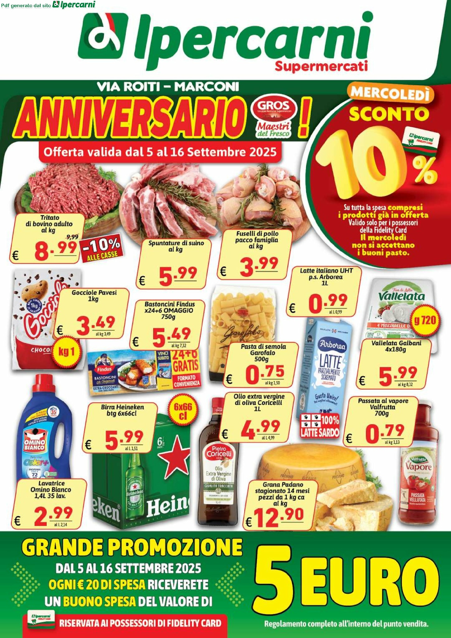 ipercarni - Volantino Ipercarni - Roiti valido dal 05/09 al 16/09