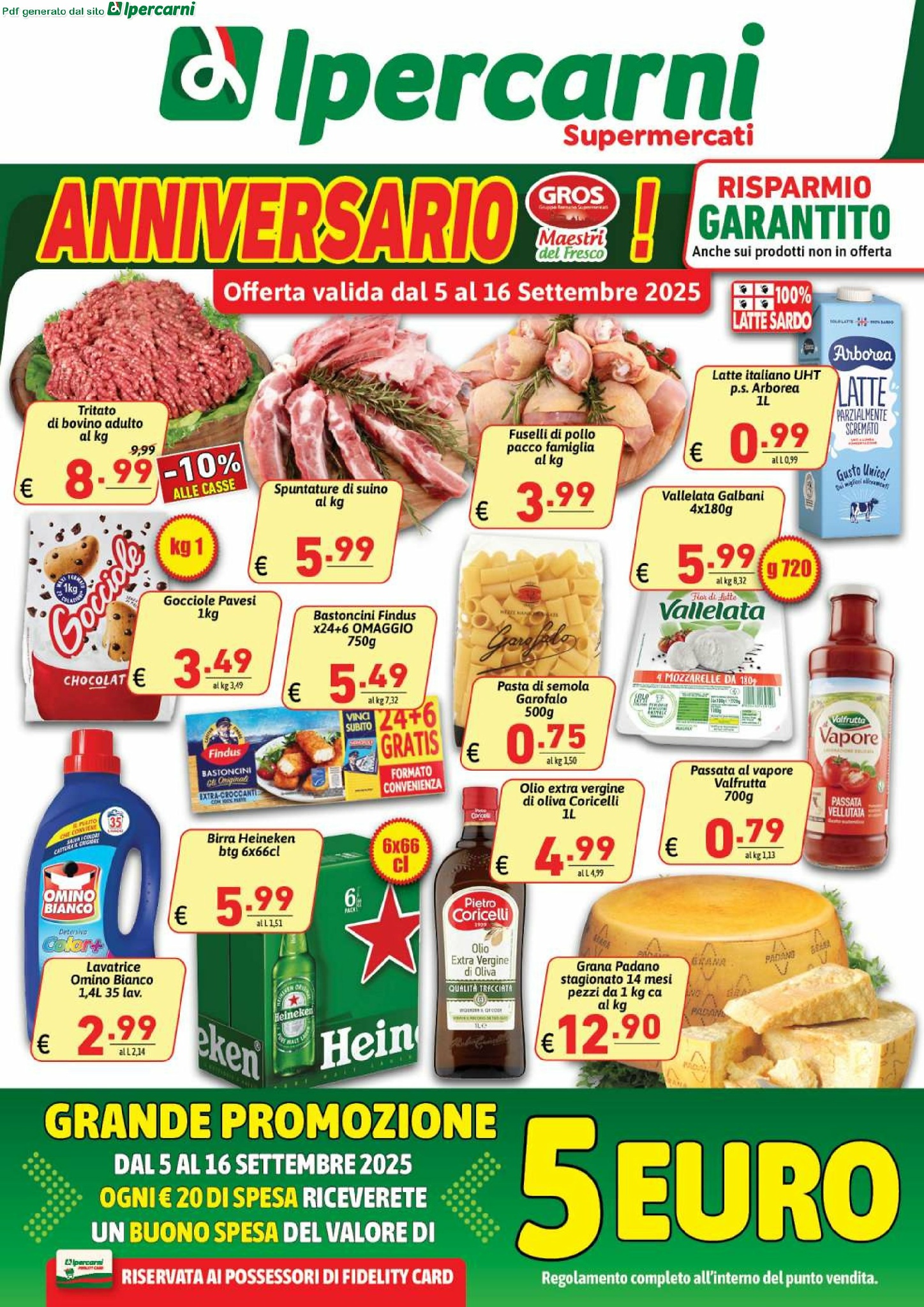 ipercarni - Volantino Ipercarni - Casilino, Finocchio, Marconi, Mentana, Centocelle, Montesacro, Tiburtina, Trionfale, Tuscolano, Villa Gordiani valido dal 05/09 al 16/09 - page: 1
