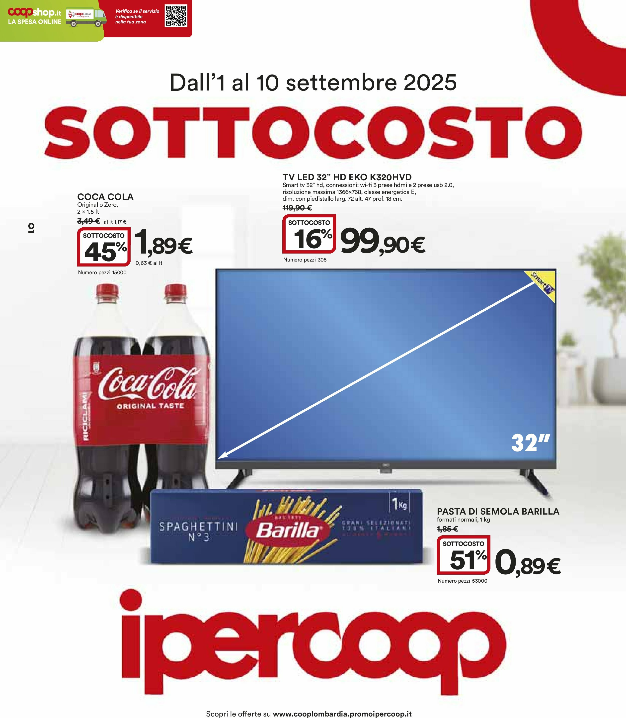 ipercoop - Volantino Ipercoop valido dal 01/09 al 10/09