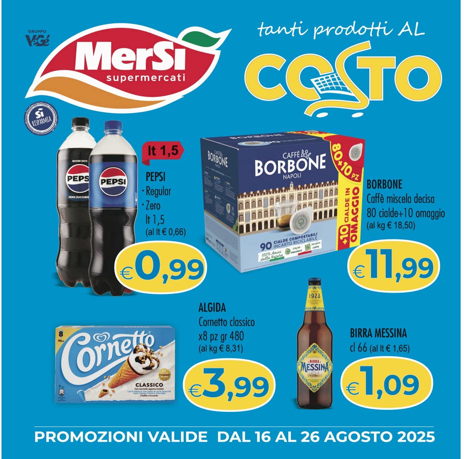mersi-supermercati - Volantino Mersi supermercati valido dal 16/08 al 26/08 - page: 1