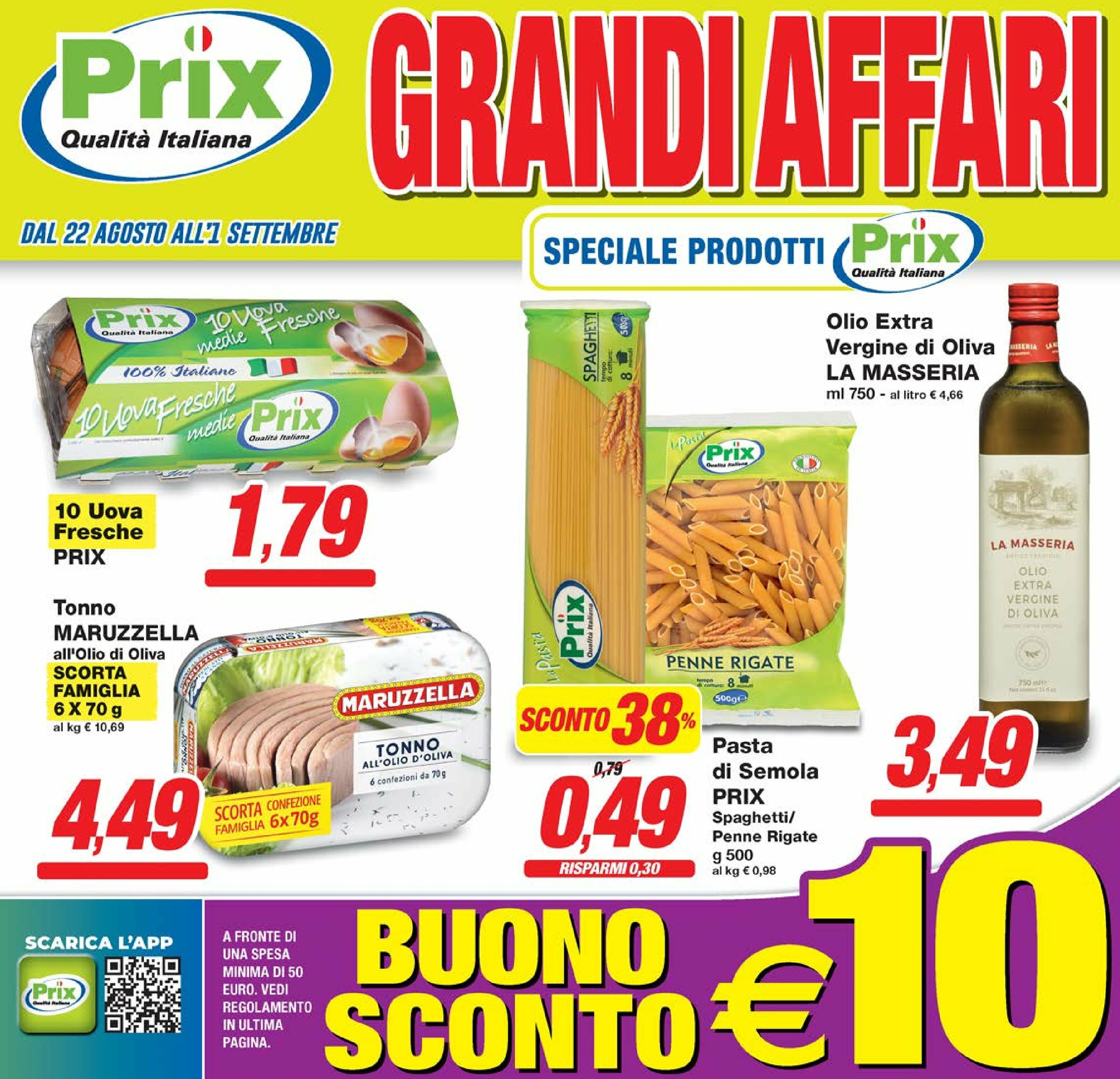 prix - Volantino Prix valido dal 22/08 al 01/09
