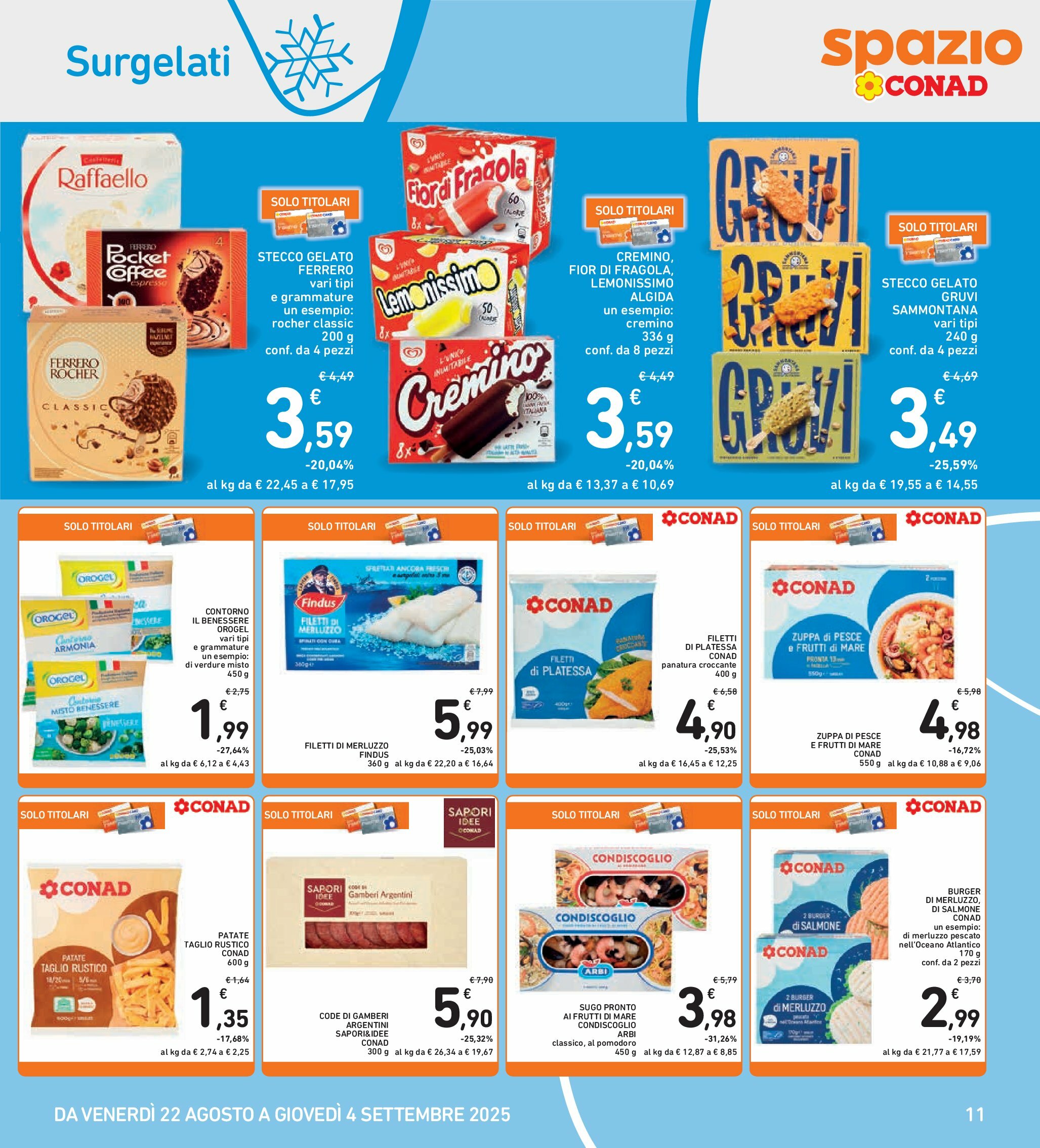 spazio-conad - Volantino Spazio Conad valido dal 22/08 al 04/09 - page: 11